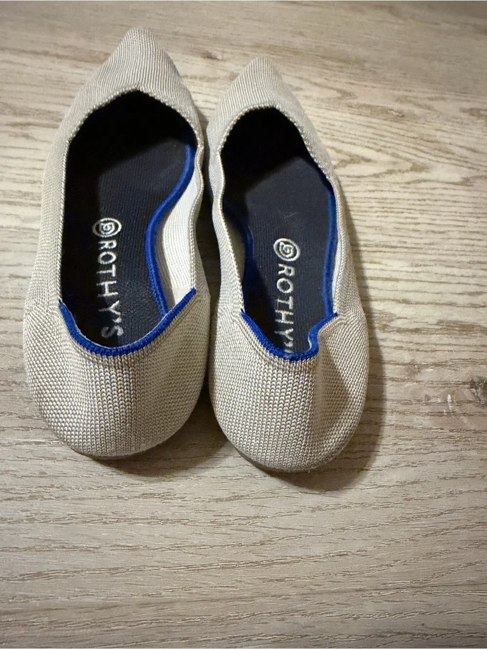 Rothy's Pointed Toe Ballet Flax birdseye
